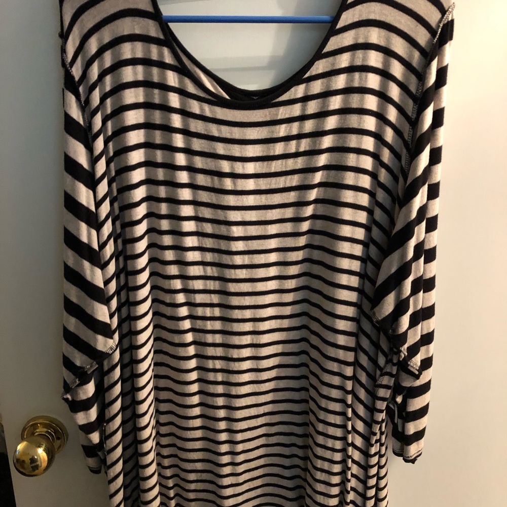 Black/Cream Cotton Blouse